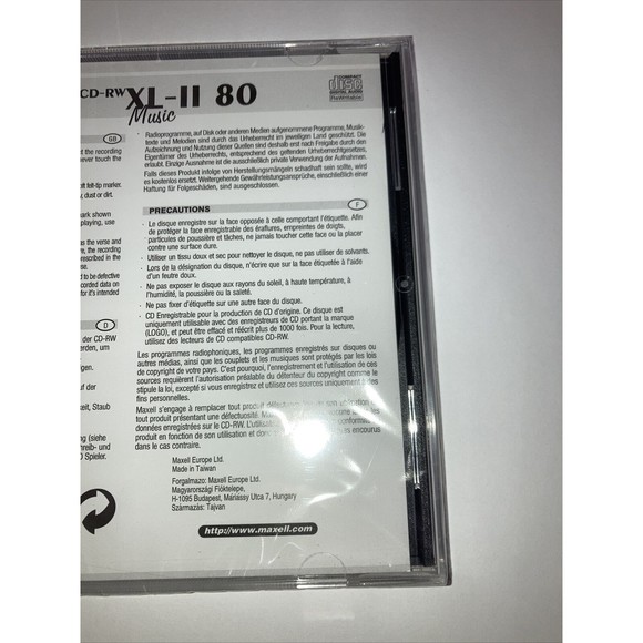 Maxell CD-RW 80 XL-II BRANDED DIGITAL Audio Music Rewritable 80Min IN Jewel Case - Picture 8 of 12